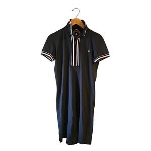 Fior Da Liso sz small navy pink polo equestrian dress front zip